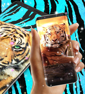اسکرین شات 4 برنامه Tiger live wallpaper