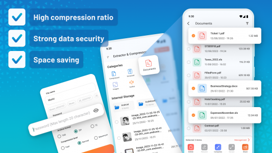 اسکرین شات 2 برنامه Zip Extractor - UnZIP & UnRAR