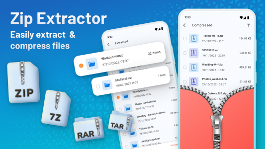 اسکرین شات 1 برنامه Zip Extractor - UnZIP & UnRAR