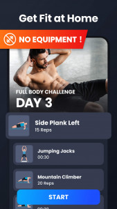 اسکرین شات 5 برنامه Home Workout - No Equipment