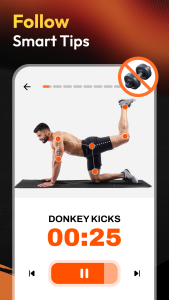 اسکرین شات 6 برنامه Home Workout App: Fitness