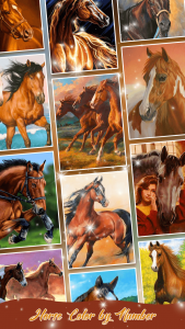 اسکرین شات بازی Horse Color by Number 1