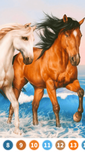 اسکرین شات بازی Horse Color by Number 3