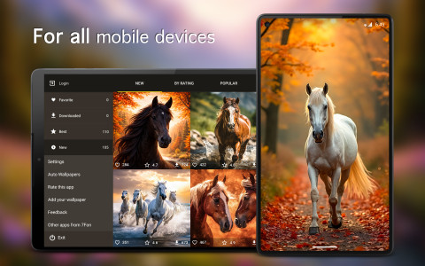 اسکرین شات 6 برنامه Horse Wallpapers 4K