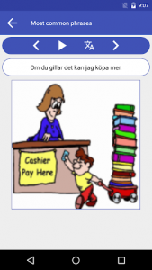 اسکرین شات برنامه Learn Swedish phrases 1