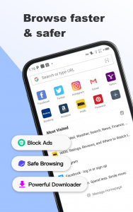 اسکرین شات 1 برنامه Fiery Browser - Fast & Private