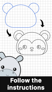 اسکرین شات 3 برنامه How to draw cute animals