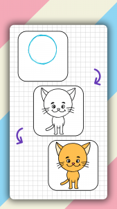 اسکرین شات 4 برنامه How to draw cute animals step