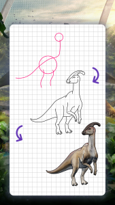 اسکرین شات برنامه How to draw dinosaurs by steps 7
