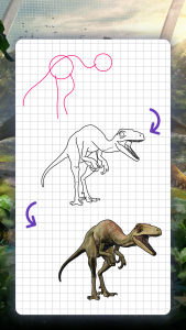 اسکرین شات 8 برنامه How to draw dinosaurs by steps