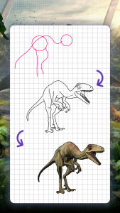 اسکرین شات برنامه How to draw dinosaurs by steps 8