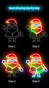 اسکرین شات برنامه Draw Glow Christmas 3