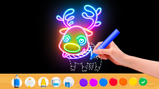اسکرین شات 5 برنامه Draw Glow Christmas