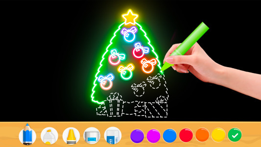 اسکرین شات 7 برنامه Draw Glow Christmas