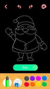اسکرین شات 4 برنامه Draw Glow Christmas