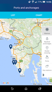 اسکرین شات برنامه Nautical Info Service Croatia 3