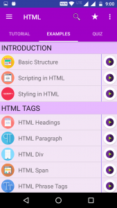 اسکرین شات برنامه HTML TUTORIAL : GUIDE FOR  LEARNING HTML 2