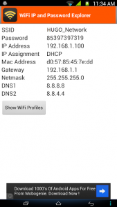 اسکرین شات برنامه WiFi Password, IP, DNS 1