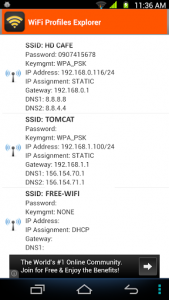 اسکرین شات برنامه WiFi Password, IP, DNS 3