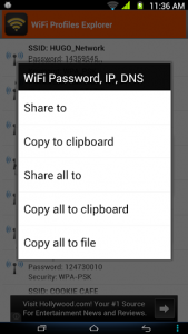 اسکرین شات برنامه WiFi Password, IP, DNS 4
