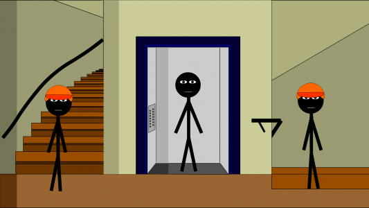 اسکرین شات بازی Stickman Escape Lift : Think o 4