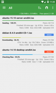 اسکرین شات 1 برنامه tTorrent Lite - Torrent Client
