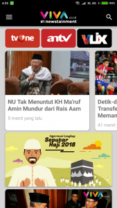 اسکرین شات برنامه VIVA - Berita Terbaru - Streaming tvOne & ANTV 1
