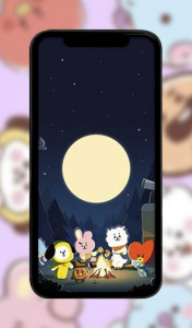 اسکرین شات 3 برنامه Cute BT21 Wallpaper Full HD