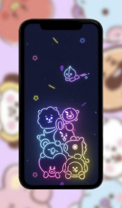 اسکرین شات 1 برنامه Cute BT21 Wallpaper Full HD