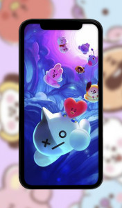 اسکرین شات 6 برنامه Cute BT21 Wallpaper Full HD