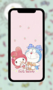 اسکرین شات 1 برنامه Blue Cat Cartoon Wallpaper HD