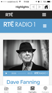 اسکرین شات برنامه RTÉ Radio 1 2