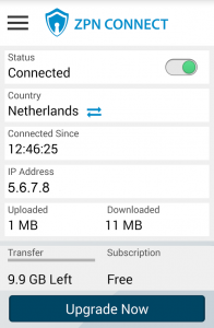 اسکرین شات برنامه Free VPN Proxy - ZPN 3