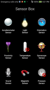 اسکرین شات برنامه Sensor Box for Android 1