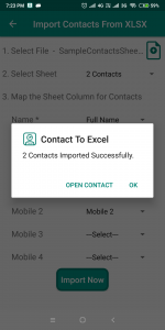 اسکرین شات برنامه Contact To Excel 7