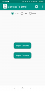 اسکرین شات برنامه Contact To Excel 1