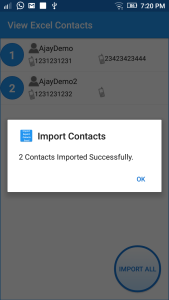 اسکرین شات 6 برنامه Import Export Contacts Excel