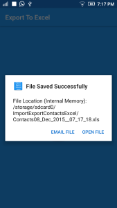 اسکرین شات 4 برنامه Import Export Contacts Excel