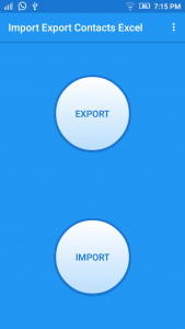 اسکرین شات برنامه Import Export Contacts Excel 1