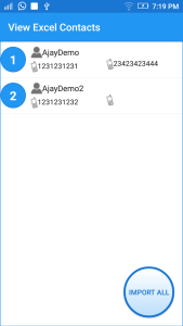 اسکرین شات 5 برنامه Import Export Contacts Excel