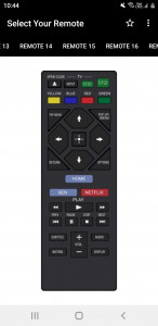 اسکرین شات برنامه Sony TV Remote 8