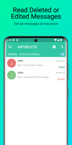اسکرین شات برنامه Antidelete :Deleted Edited Msg 1