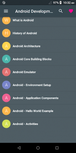 اسکرین شات برنامه Android Development 1