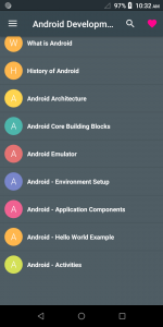 اسکرین شات 1 برنامه Learn - Android Development