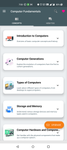 اسکرین شات 1 برنامه Computer Fundamentals