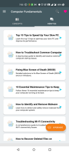 اسکرین شات 4 برنامه Computer Fundamentals