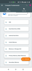 اسکرین شات 2 برنامه Computer Fundamentals