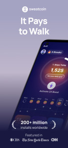 اسکرین شات 1 برنامه Sweatcoin・Walking Step Counter