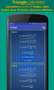 اسکرین شات 4 برنامه Triangle Calculator Pro