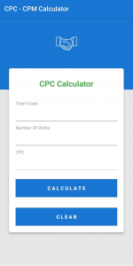 اسکرین شات برنامه CPC - CPM Calculator 2